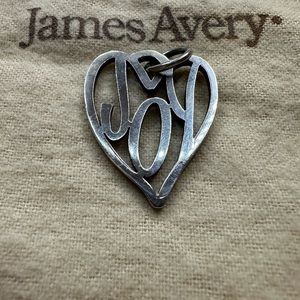 Retired James Avery Sterling Silver "JOY" Pendant